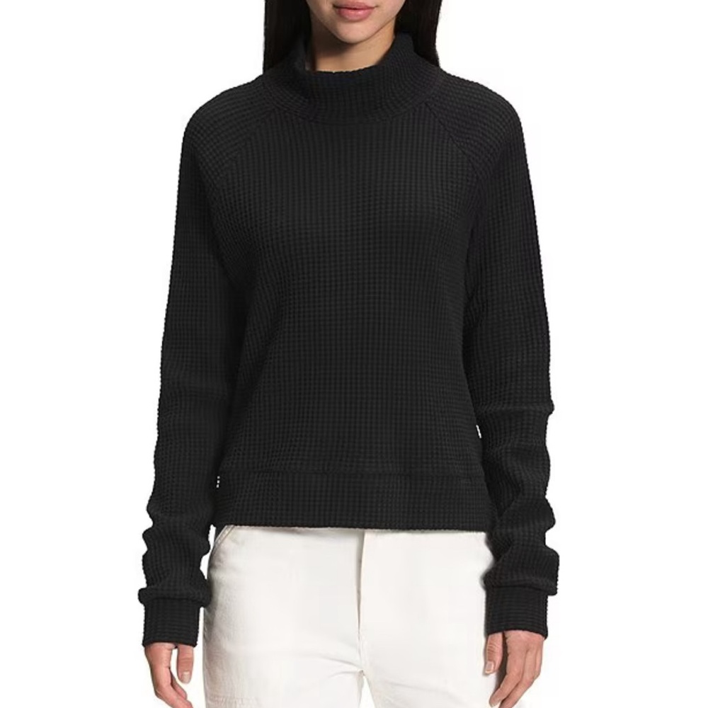 The North Face Chabot Cotton Thermal Knit Mock Neck Long Sleeve Top Size XL